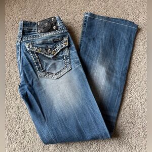 Miss Me Boot Cut Jeans with Embellished Pockets 29